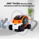 SKYLINE Battery Operated Stunt Car Toy with Music & 4D Vibrant Light Effects | 360° Rotating Bump & Go Action Car Toy