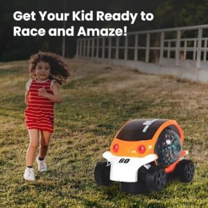 SKYLINE Battery Operated Stunt Car Toy with Music & 4D Vibrant Light Effects | 360° Rotating Bump & Go Action Car Toy