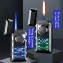 Multi-Functional Dual Flame Lighter with Colored Lights